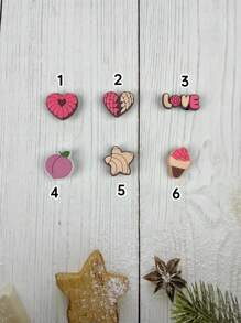 12pcs/Set Ice Cream & Candy Cartoon Pattern Decorative Accessories For Sandals/Slippers, DIY Combination, Suitable For Dessert Lovers, Birthday/Holiday Gifts