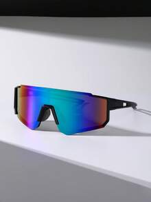 1pc Unisex Outdoor Sports Cycling Eyeglasses With Gradient Mercury Lens, Suitable For Biking, Hiking, Running For Summer Beach Vacation,Outdoor,Travel - Gradient - View 3