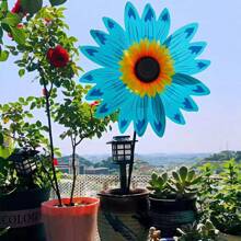 Plastic Wind Spinners Outdoor, Sunflower Decoration Windmill For Yard, Garden, Lawn