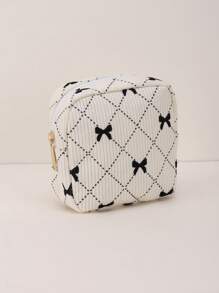 1/2 piezas Bolsa de maquillaje cuadrada de pana, para mujer y hombre, bolsa de aseo plana, organizador de maquillaje, bolsa de cosméticos de viaje