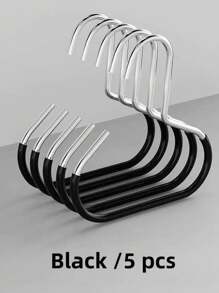 5pcs/Set Hat Holder Rack, Non-Slip Storage Holder Rack, Creative Round Ring Clothes Hanger Hook, Stainless Steel Wardrobe Hanging Hook For Hats, Suspenders, Ties, Scarves, Lingerie