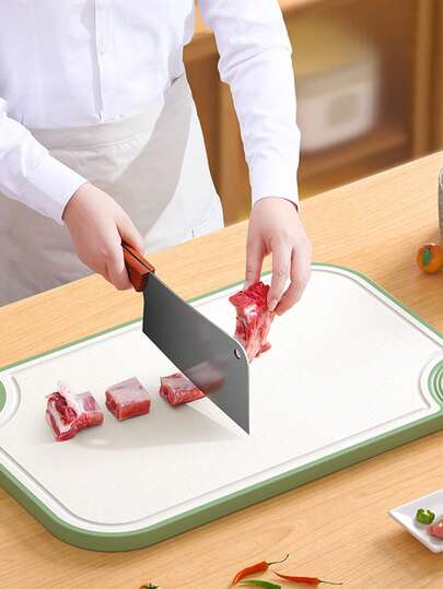 1pc Anti-Mold Anti-Bacterial Cutting Board, Dual-Sided Chopping Board For Home Kitchen Fruits & Vegetables