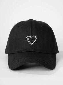 1pc Kids Outdoor Butterfly & Heart Printed Adjustable Baseball Cap, Casual Sun Protection Hat Suitable For Spring Autumn Travel, Versatile Unisex Sunhat Y2K Style - Print - View 5