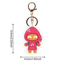 1pc Cookie Run Kingdom Game Acrylic Keychain Pendant, Suitable For Advertising, Promotions, Conferences, Welfare, Festivals, Awards, Commemorative Souvenirs (Slightly Different Colors From Actual Item, Randomly Shipped)