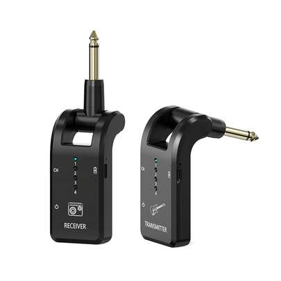 升级版 2.4GHZ 无线吉他系统内置可充电锂电池无线吉他发射器接收器适用于电吉他贝斯电子管乐器