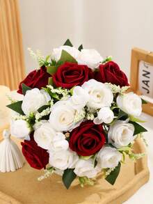 Bó hoa cưới cho phù dâu (1 bó) - Bó hoa cầm tay 20-23 cm, hoa giả dùng trang trí tiệc cưới, lễ kỷ niệm, ngày Valentine. - Nhiều màu - Xem 8