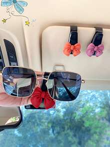 1pc Car Glasses Clip Multi Functional Car Sunglasses Clip Car Sunshade Storage Clip Sunglasses Clip Card Clip - one-size - View 11