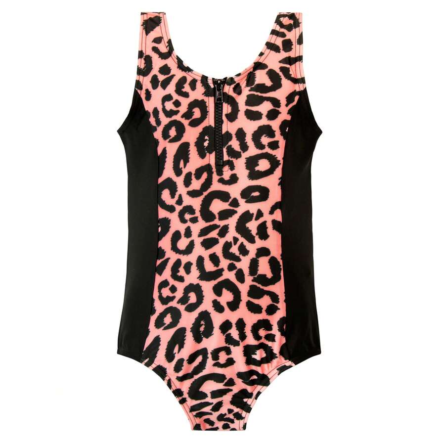 Harry Bear Swimsuit | Girls Animal Print Swimwear | Girls One Piece Swimming Costume