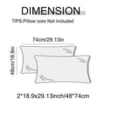 2pcs Skin-Friendly Printed Pillowcases, Universal Pillow Covers For Adults, Suitable For All Seasons