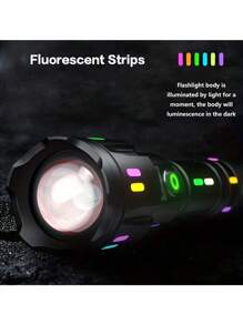 1PC Super Bright LED Flashlight - 10000mAh Big Capacity Battery, USB Rechargeable Durable Torch For Outdoor Adventures, Blackout, Car Repair, Hiking (3 Modes)