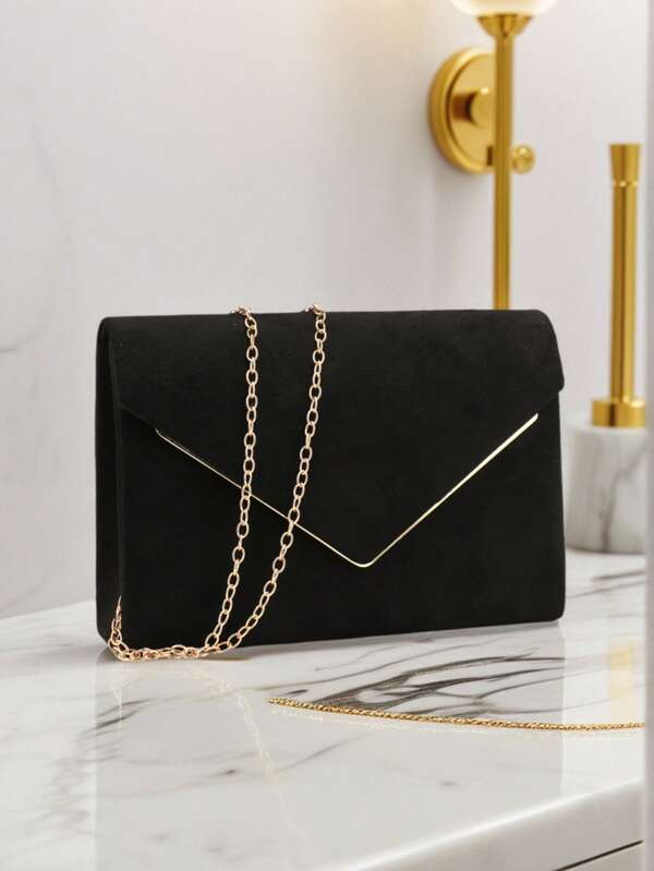 Red Color Women Evening Bags Cover Envelope Design Pary Wedding Girl Handbags With Chain Shoulder Clutch Velvet Fashion Purse