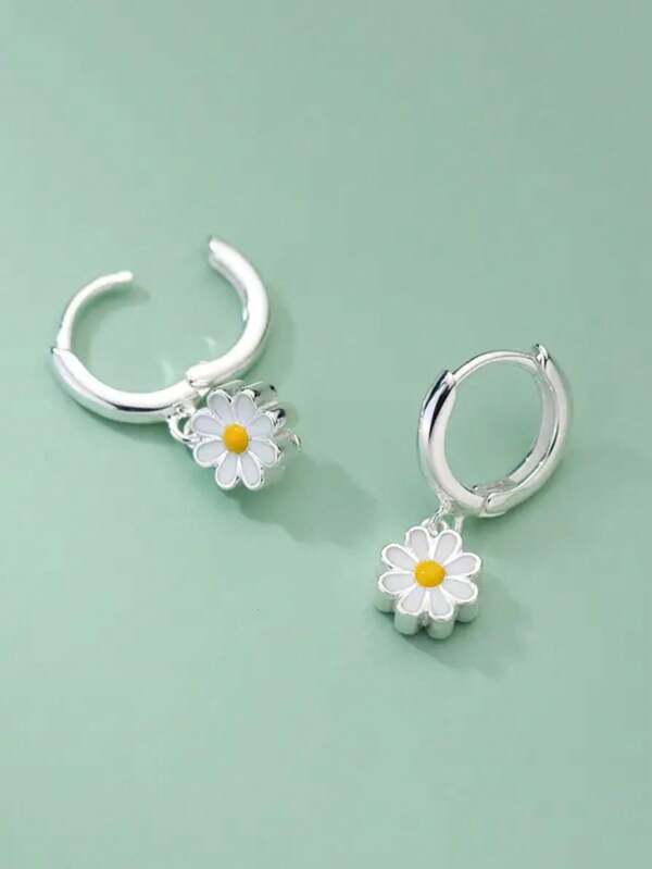 Elegantes brincos florais minimalistas - Design chique e versátil inspirado no estilo Boho para um visual fresco e sutil