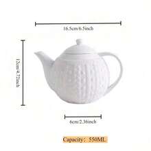 Self-Created Ceramic Yarn Pattern Ceramic Kettle, High-Temperature Fired Heat-Resistant Large Capacity Anti-Explosion Ceramic Kettle, High Temperature Tea Pot Tea Cup Cold And Hot Water Kettle