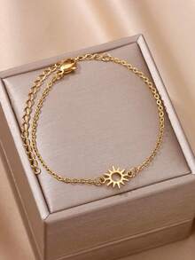 太陽裝飾手環 - 金黃色 - 查看 2