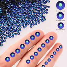 500pcs/1000pcs 2mm/3mm/4mm AB Flat Resin Jelly Rhinestones For DIY Glass Bottles, Nail Art, Headpieces, Costume Decoration, Loose Sparkling Accessories - Multicolor - View 7