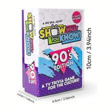 Immerse Yourself In The 90s With Our TV Show Trivia Card Game! Enjoy An Unforgettable Night And Ask Questions About , Fresh Prince And More. Perfect For Family Gatherings And Get-Togethers With Friends. Fun, Nostalgic And Educational! Perfect For Pop Culture And Board Game Lovers. Show Off Your Knowledge And Have Fun! - Multicolor - View 5