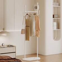 Minimalist Floor-Standing Clothes Rack, Bedroom Garment Storage Rack With Slate Shelving, Lightweight Luxury Coat Hanger Stand For Home