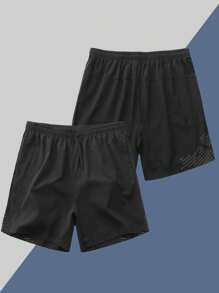Shorts Esportivos de Verão Masculinos com Bolsos com Zíper e Cintura com Cordão, Adequado para Tênis e Academia, Shorts Esportivos