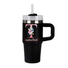 Tasse personnalisée de 14 oz avec lettre de A à Z, tasse à boire de tous les jours, cadeau surprise, cadeau de nouvel an, cadeau d'anniversaire, cadeau de la Saint-Valentin, convient à la famille, aux amis, aux amoureux, à la fête des mères, à la fête des infirmières, à la fête des pères, au mariage, à la remise des diplômes, à la fête des enseignants, multifonctionnel, ornemental, réutilisable, raffiné, élégant, de haute qualité, coloré, moderne, personnalisé, unique, idéal comme cadeau pour lui, idéal comme cadeau pour elle, petit ami, papa, petite amie, maman, famille, amis, salle de thé, maison, jardin, bureau, tasses personnalisées, ambiance chaleureuse