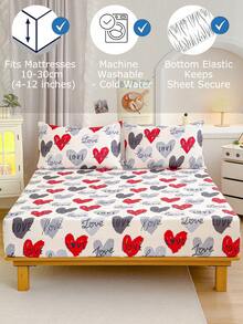 2/3Pcs Fitted Sheet Sets 1 Fitted Sheet + 1/2 Pillowcases - Multicolor - View 4