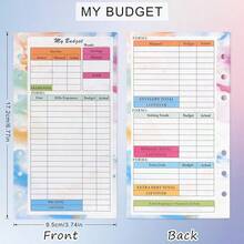 3 Pack A6 Planner Refill Paper & Budget Sheets, Monthly Weekly Planner Losse Leaf Inserts 6 Hole Expense Tracker Or A6 Planner Binder Cover Budget Bill Saving Organizer,Back To School, Colorful 3 Pack - Multicolor - View 5