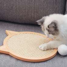 1件装猫抓垫吸盘猫玩具耐磨指甲刮垫猫抓床用品猫抓板耐用剑麻垫猫吸盘玩具适用于墙壁窗户玻璃 - 彩色 - 查看 10
