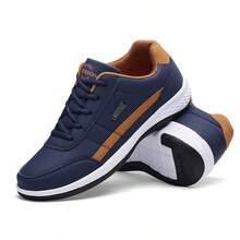Zapatos deportivos casuales para hombre 2025 de nueva temporada, con parte superior, antideslizantes y antiolor, estilo transpirable, zapatillas de running ligeras y de moda, zapatos para fiestas y calle, impermeables y transpirables, talla extra grande 48, de cordones y unicolor en estilo clásico para hombres - Azul - Ver 2