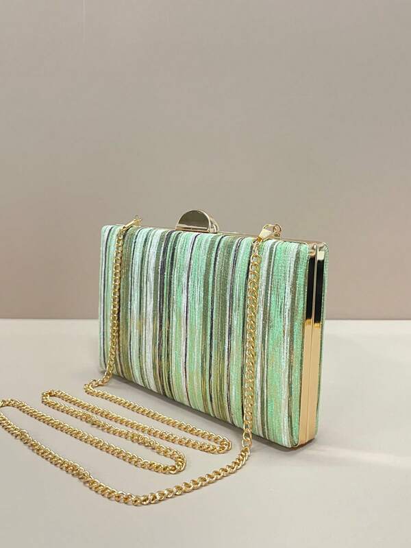 Striped Evening Bag, Glamorous, Elegant, Delicate, Quiet Luxury Vintage Peony Embroidery Clutch Purse, Suitable For Parties And Gatherings, Suitable For Ladies, Women, Party Girls, Brides, Perfect For Parties, Weddings, Graduation Dances, Dinners/Banquets, The Best Gift For Women, Mothers, Teachers, Friends, Bridesmaids.