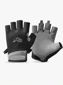 1pair New Fashion Ice Silk Gloves Men's Summer Thin Outdoor Riding Anti Slip Sunscreen Full Finger Fishing Gloves Kayak Rowing Gloves