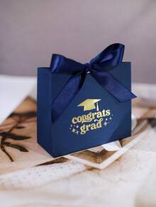 10 piezas Cajas de dulces exquisitas para graduación 2025 Caja de regalo de graduación negra Caja de regalo de chocolate para celebración de graduación Caja de regalo para fiesta de ceremonia de graduación - 11,5 x 4,5 x 10 cm - Ver 7