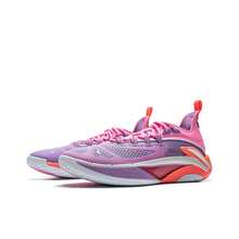 Zapatos de baloncesto Li Ning BAD5 DOMINATOR I S para hombres, tienda oficial auténtica de deportes profesionales, ABFV007 - Púrpura rosa - Ver 3