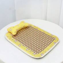Colorful Cartoon Pet Cooling Mat With Pillow, Breathable & Comfortable For Pets, Summer Use - Multicolor - View 10