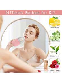3Pcs Ice Face Roller -Facial Skincare Ice Roller Set,Facial Massage Tool,Silicone Ice Face Roller, Lce Roller,Rose Quartz With Roller Massager And Scraping Gua Plate,For Face & Eye Puffiness Relief, FacialMassager Contour And Enhance Skin Care & Glow,For Eyes, Neck, And Face,Lce Facial RollerMold Cub- Skin Care Toole.Summer Ice Massage Products,Office Supplies School Supplies Travel Essentials.