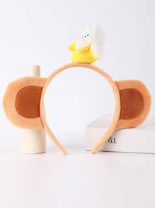 Faixa de Cabelo com Orelhas de Macaco Banana Fofa, Presilha de Cabelo em Formato de Macaco Cartoon, Lavagem Facial, Super Fofa e Engraçada, Acessório de Cabelo