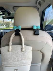 Cute Bowknot Car Hook, Creative Seat Back Storage Hanger - Multicolor - View 8