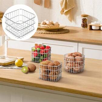 1PC Stainless Steel Storage Basket, Multifunctional Fruit Rack Storage Basket Used For Kitchen, Dining Table, Table Center Decoration, And For Storing Vegetables, Fruits, And Snacks