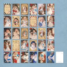 30pcs Vintage Alice In Wonderland Postcard Set, Dreamland Alice Series, Suitable For Gifts, Office, Home, Marking, Labels, Classroom, Entertainment Toys, Student Stationery, Creative Retro Decorative Stickers,School Supplies,Back To School