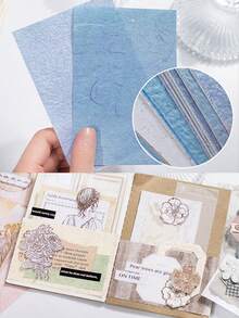 30pcs Retro Vintage Decorative Papers, Layered Scrapbooking Supplies, Memo Notes & Labels Writing Papers, 6 Styles - Multicolor - View 9