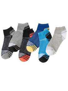 30 pares de calcetines tipo tobillera con diseños de rayas y geométricos, de tela de malla transpirable y tejido de punto, suaves y cómodos, calcetines deportivos para hombre, adecuados para todas las estaciones