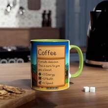 Stardew Valley-Inspired 11 Oz Ceramic Mug – Retro Pixel Game Design Coffee Cup – Energy & Health Boosting Gamer Beverage Holder – Unique Gift For Friends & Family, Suitable For Ages 14+ - màu xanh lá - Xem 4