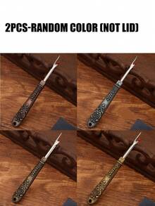 1/2pcs-Embroidery Seam Ripper Handmade Clothes Seam Ripper Tool Cross Stitch Thread Picker Cutter Sewing Seam Ripper Retro With Comfort Grip - Easy Thread Cutters