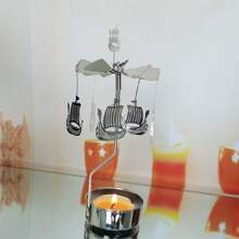 Pirate Ship Rotary Candle Holder Metal Tea Light Spinning Candle Holder Home Decoration For Festival Gifts