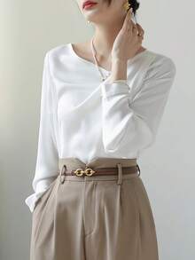 Women Blouses - White - View 5