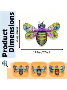 Metal Bee Wall Art Outdoor Decor -1 Pc/4 Pcs Packed With 7.7 "Metal Wall Decor, Bee Outdoor Garden Hanging Decor, Activity-Filled Handmade Wall Art For Patio Garden Patio Decor
