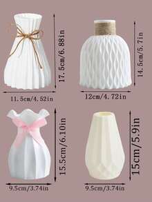 1 Pc Plastic Flower Vase, Decorative Vase For Flower Arrangement, Flower Display Stand, Desktop Vase, Unbreakable, Impact Resistant, Suitable For Home Decor, Tulips, Elastic, Great For Living Room, Kitchen, Balcony, Wedding, Party, Holiday, Mother's Day Gift, Home Decor, Center Decoration, Tabletop Decor, Rama Decor Room Decor Glass Vase - Multicolor - View 11