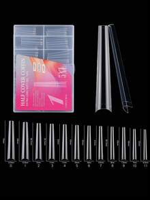 1Box 5XL Extra Long Full Cover Nail Tips False Nail Tip Acrylic Extension Straight Manicure Nail Salon Press On Nails Tip - 彩色 - 查看 4