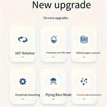 1个多功能房车厨房浴室水龙头替换件，三档切换模式，包含节水起泡器、加压延长喷头、抛光表面，可直接接触饮用水，房车厨房配件 | 现代厨房水龙头，高弧形出水嘴，水龙头适配器，三合一360°旋转瀑布式浴室水槽水龙头，厨房用品，厨房配件，厨房工具