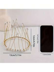 3 件公主主题金属生日蛋糕装饰，公主皇冠蛋糕装饰，女神蛋糕装饰，金色生日快乐亚克力蛋糕装饰，适用于生日派对、婚礼周年纪念、情人节、母亲节蛋糕装饰，优雅可爱的蛋糕装饰，非电动 - 彩色 - 查看 7