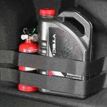 4 piezas de correas de organizador de maletero de automóvil de nailon resistente - Almacenamiento seguro para extintores de incendios y accesorios, color negro, se ajusta