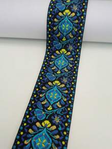 1m Length New Wide Jacquard Ribbon 5.0cm-5.5cm, Bohemian Style, Computer Jacquard Ribbon, Home Textile, Clothing, Decorative Trim, Harness, Handbag Accessories, DIY - Wide Jacquard Ribbon - View 2